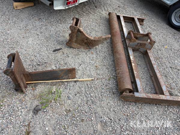 Tjälkrok, planeringsbalk, hacka 3st - S40 fäste