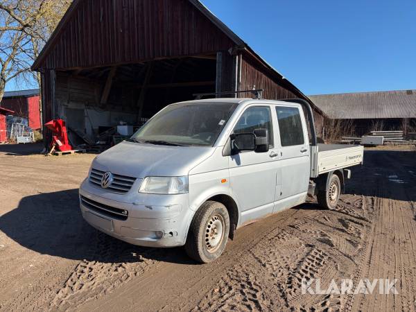 Flakbil Volkswagen Transporter Chassi Dubbelhytt T30 2.5 TDI