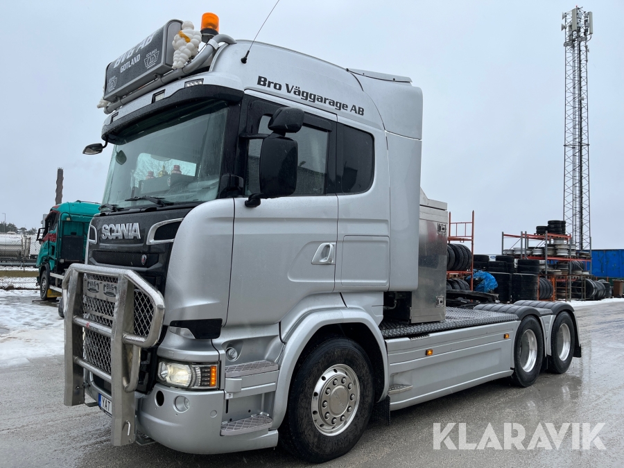Dragbil Scania R580 med tandemdrift & hydraulik