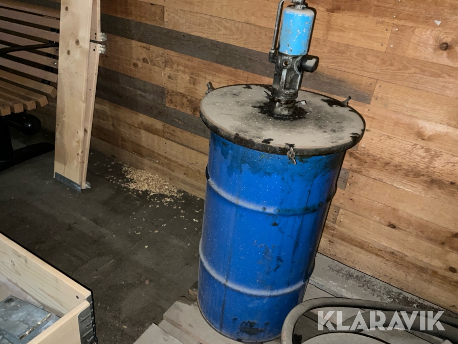 Tryckluftsdriven fettpump med fettunna 50L