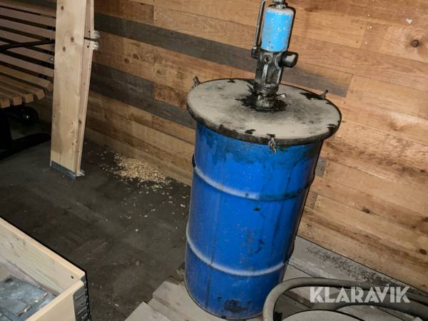 Tryckluftsdriven fettpump med fettunna 50L