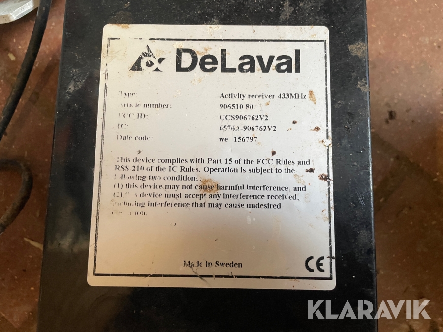 Aktivitetsmätare DeLalaval Alpro System, Leksand, Klaravik a