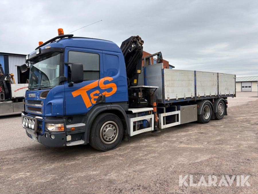 Kranbil med tipp Scania P380 6x2