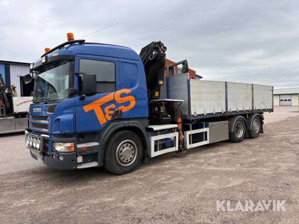 Kranbil med tipp Scania P380 6x2