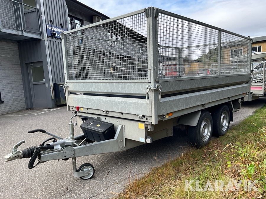 Tippsläp/maskinsläp Brenderup 3500kg med ramper