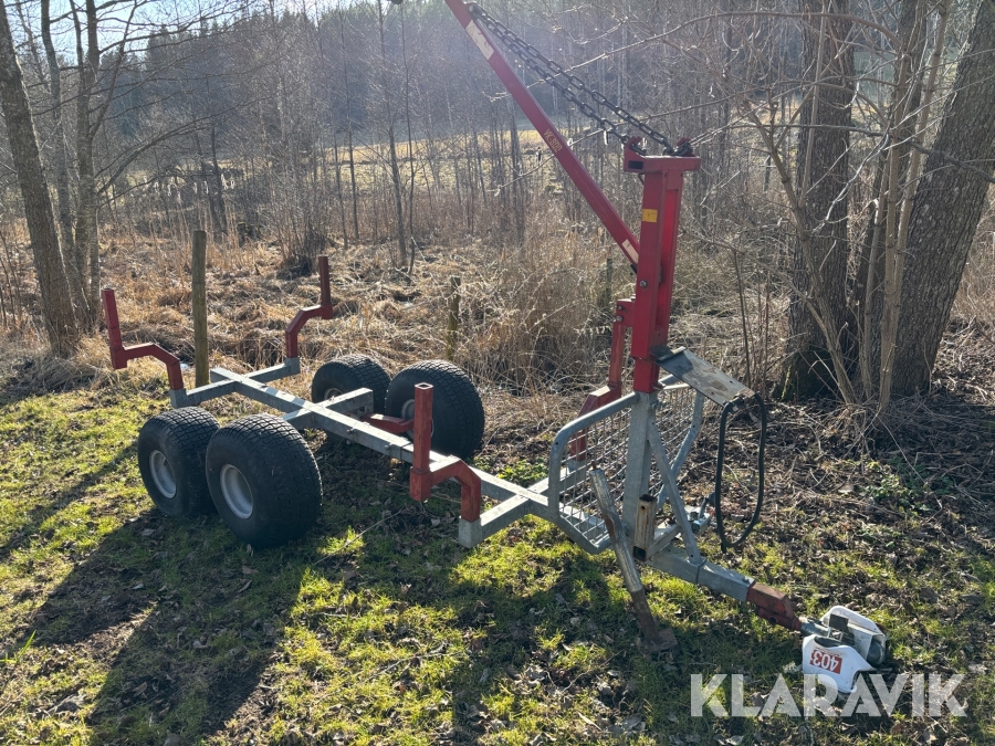 Timmerkärra till ATV Kranman VK-800