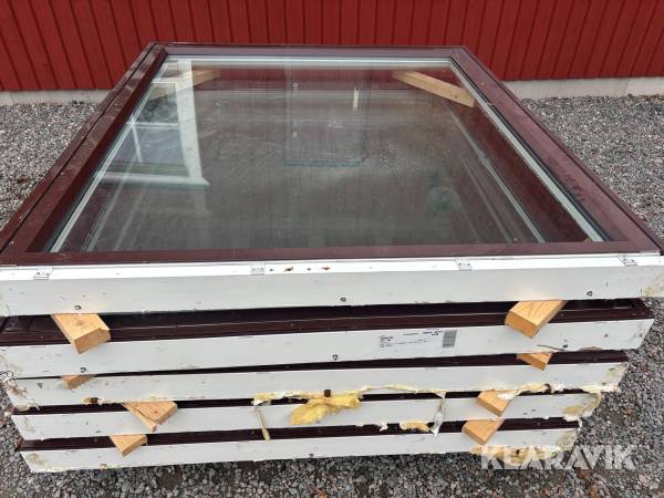 Aluminium/ Trä fönster Svenska fönster 3-Glas 5st 18x16