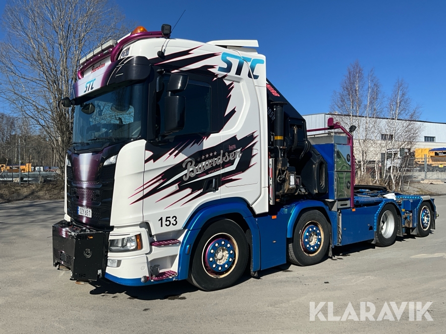 Kranbil Scania R520 8x2 16.4 med kran Hiab X-Hipro 1058EP-6