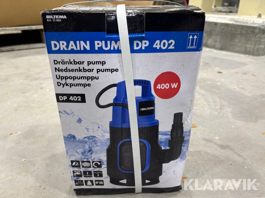Dränkbar pump Biltema Drain pump 402