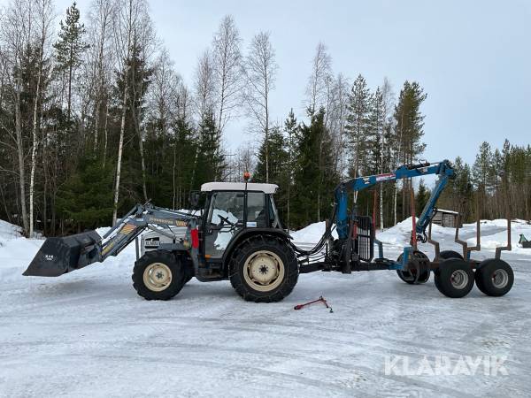 Traktor Lamborghini Sprint 60 DT skogsutrustad med skogsvagn