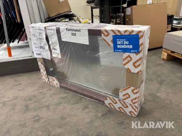 Fönster RAW teaklaserat med vit dropplist 980x580