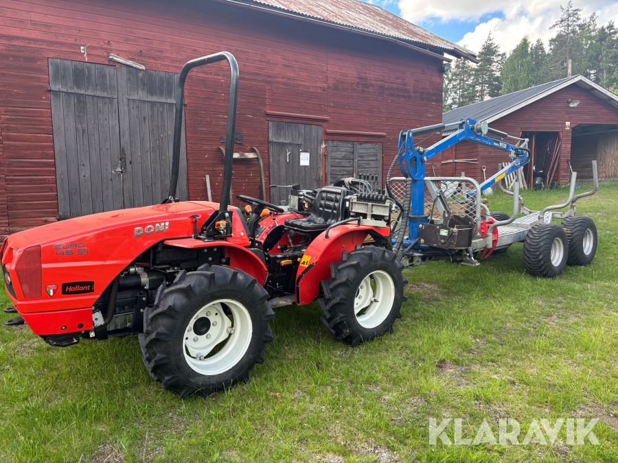 Kompakttraktor Goldoni Euro 45 SN med Avestavagn MS38