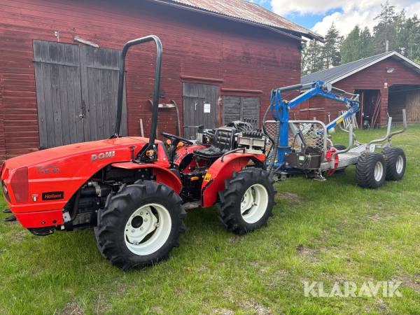Kompakttraktor Goldoni Euro 45 SN med Avestavagn MS38