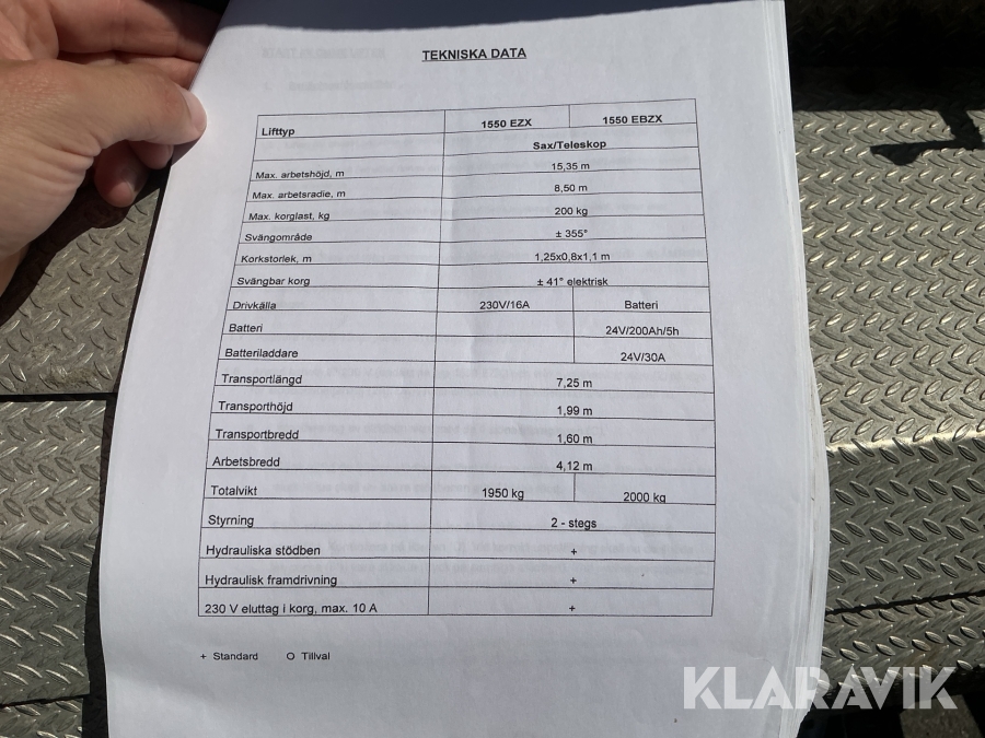 Släpvagnslift Ommelift 1550EBZX
