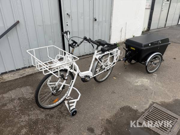 Elcykel med kärra Monark Centro f.d. Postcykel