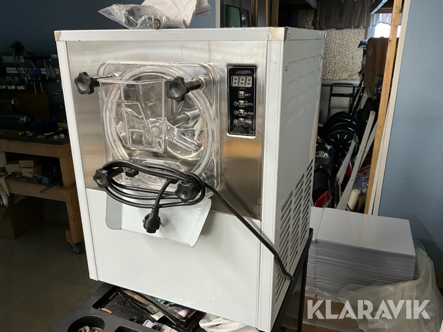 Glassmaskin gelato, 16-20 L/h