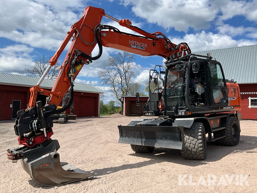 Grävmaskin Hitachi ZX180W-7 inklusive redskap