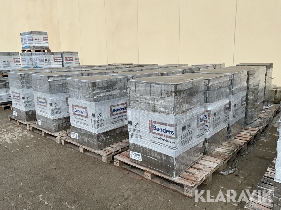 Betongmarkplattor 29st pallar Benders Siena Slät Fasad 700x350x80mm Grå