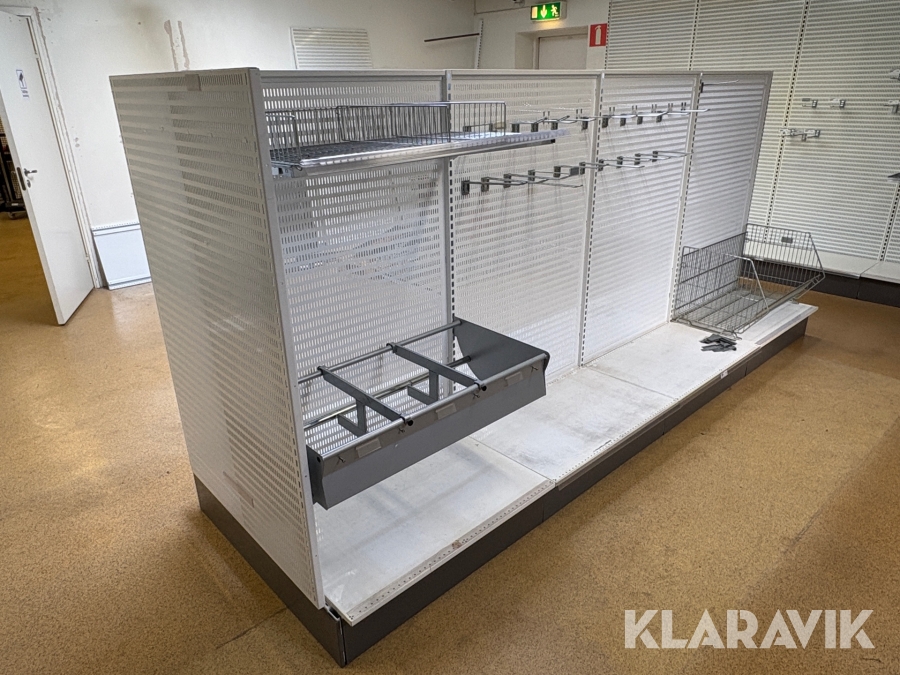 Butiksinredning 4 sektioner med tillbehör