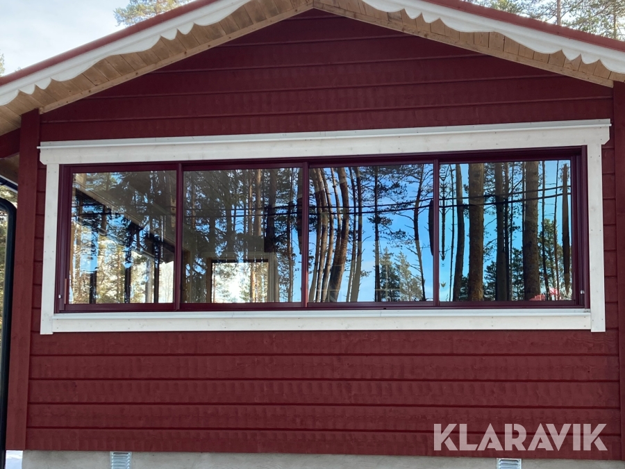 Skjutdörrar och fönster för uterum Skånska byggvaror Vår/höst helt komplett