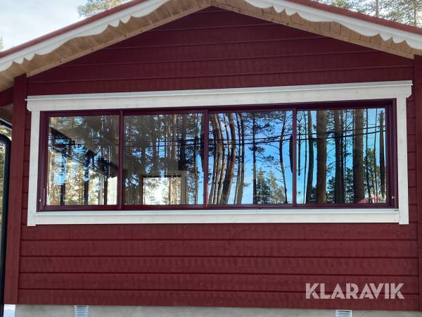 Skjutdörrar och fönster för uterum Skånska byggvaror Vår/höst helt komplett