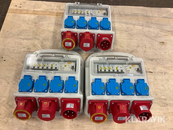 Elcentral Gelia B11 MA19-2 med jordfelsbrytare 3st