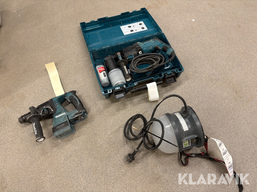 Kombihammare 2 st Bygglampa Makita