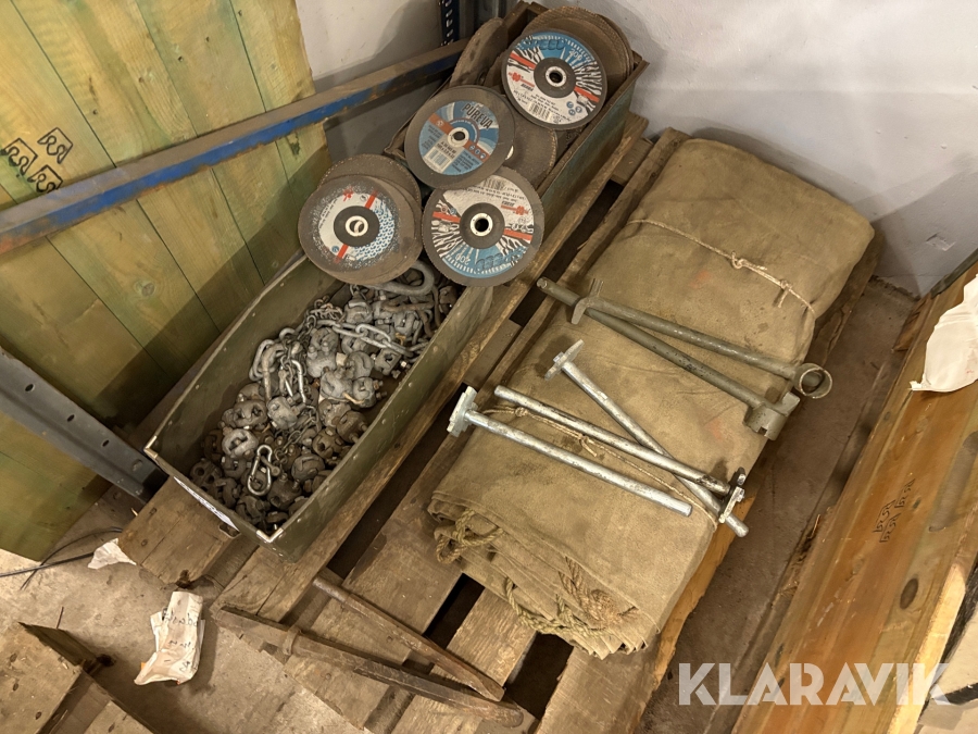 Canvaspressening, kapskivor, fatverktyg & vajerlås 1 st pall