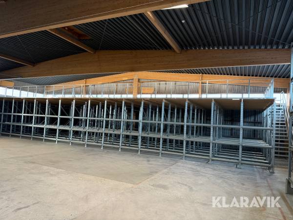Pallställage BLS City med rullbana för långgods, entresol & trappa