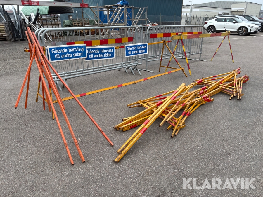 Kravallstaket avstängnings bockar