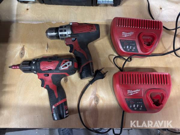 Skruvdragare Milwaukee M12 BDD & C 12 DD 2st