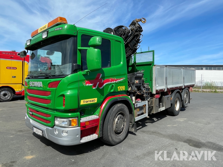 Tipp och kranbil Scania P400