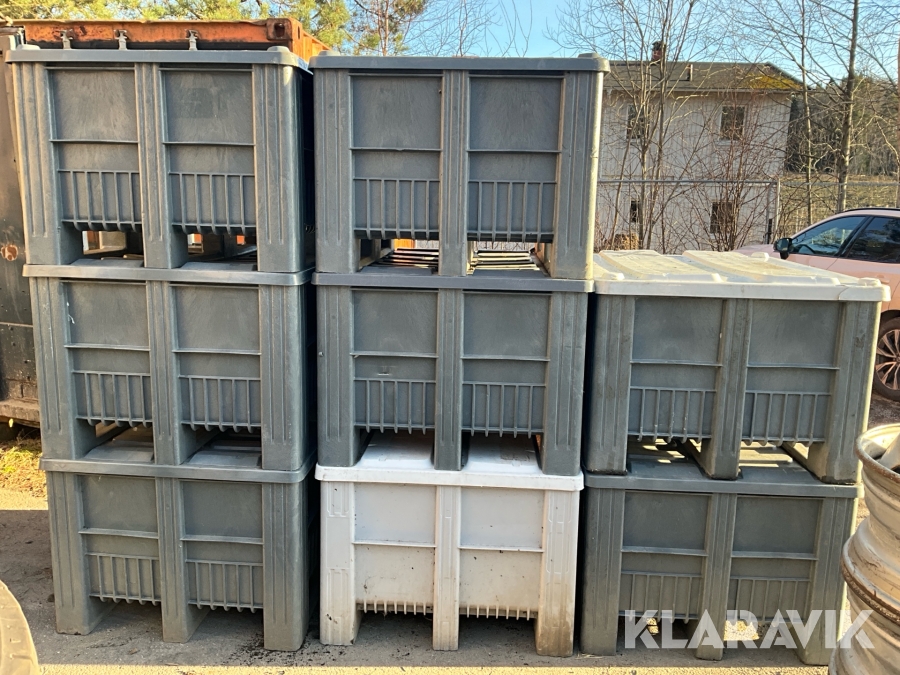 Pallcontainer pallboxar Dolav/creamer 120x100x73cm 8st