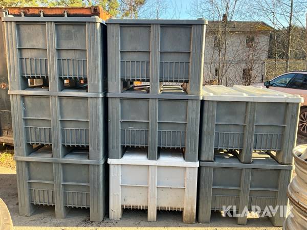 Pallcontainer pallboxar Dolav/creamer 120x100x73cm 8st