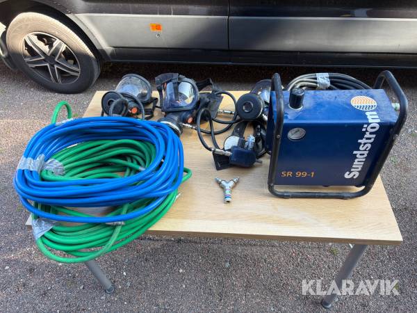 Parti med utrustning för asbetssanering Sundström/ADD safe SR 99-1