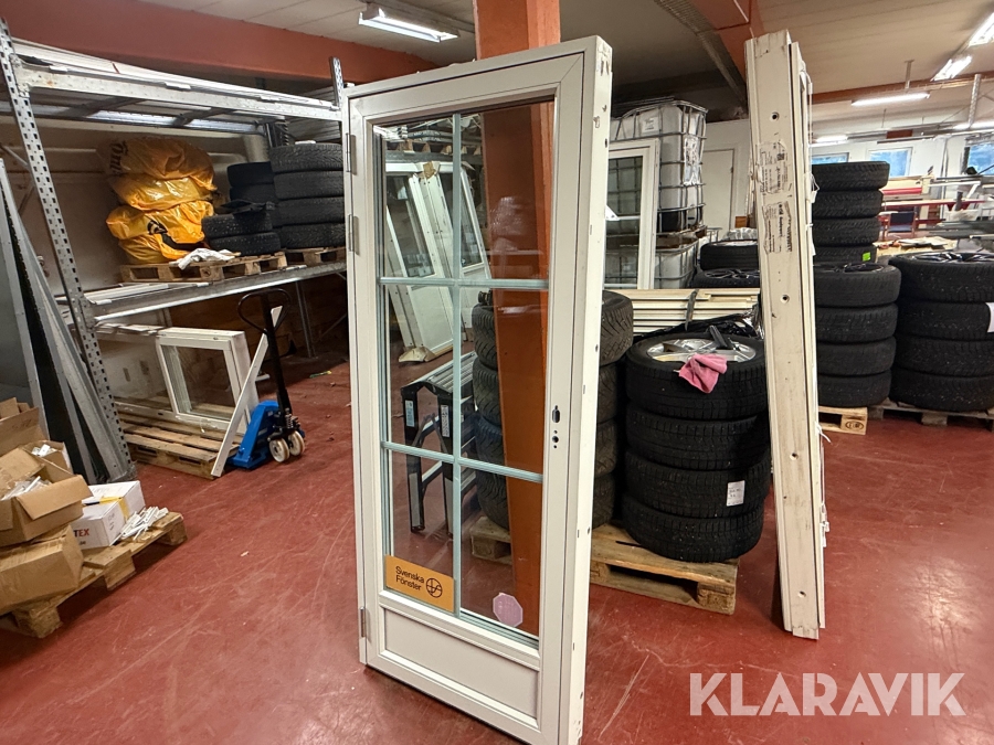 Fönsterdörr Svenska fönster 870x2060 vänsterhängd, aluminiumutsida