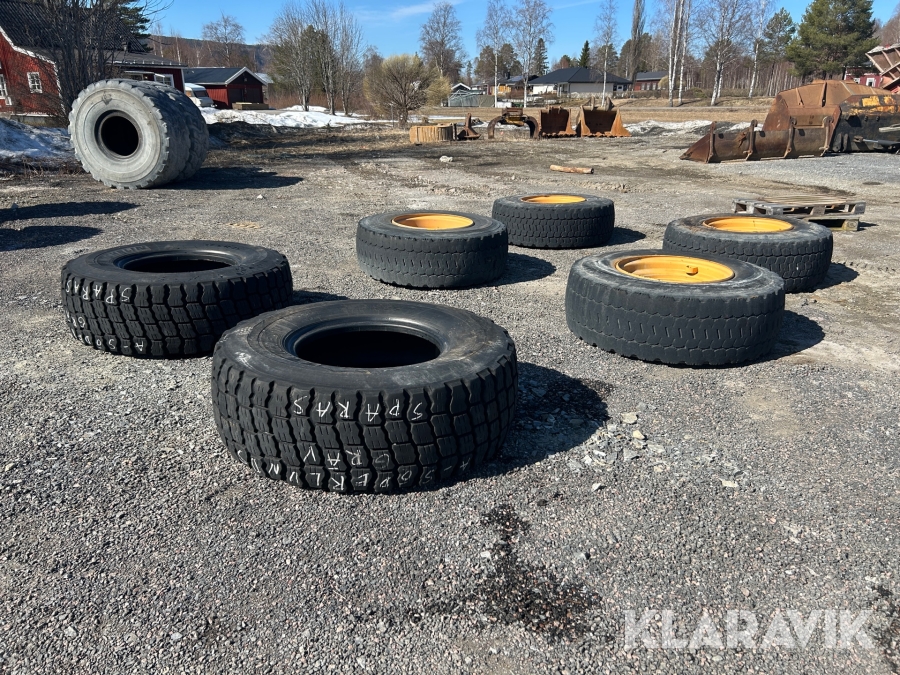 Entreprenaddäck 17.5R25  6 st