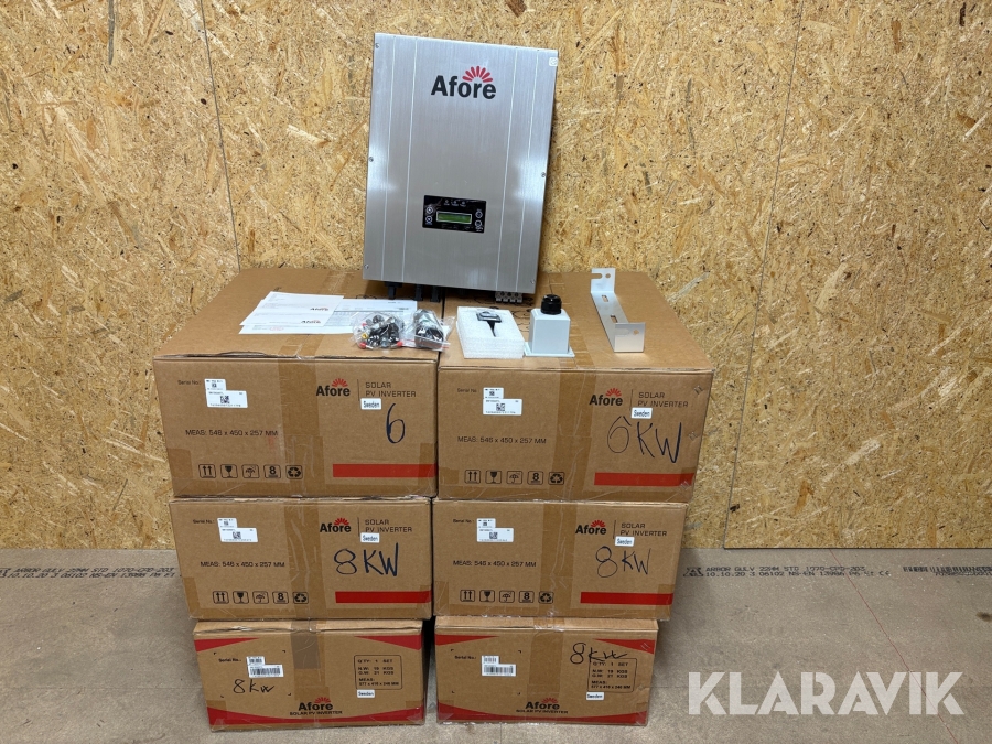 Växelriktare  6st Afore solvar pv inventer 8 & 6 KW