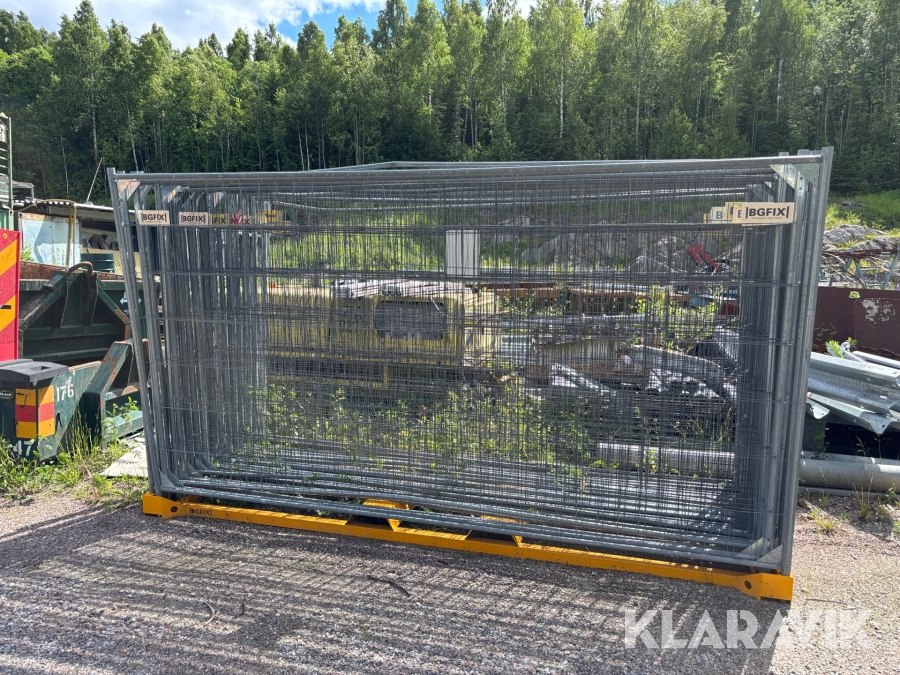 Byggstängsel BGFIX 105m med fötter & klämmor