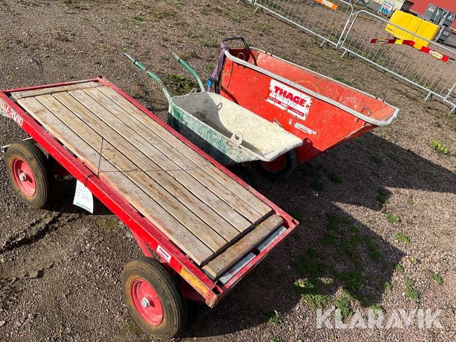 Fodervagn, flakvagn och skottkärra 