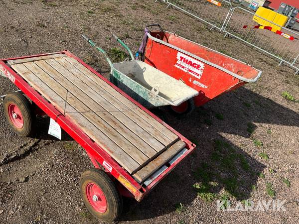 Fodervagn, flakvagn och skottkärra 