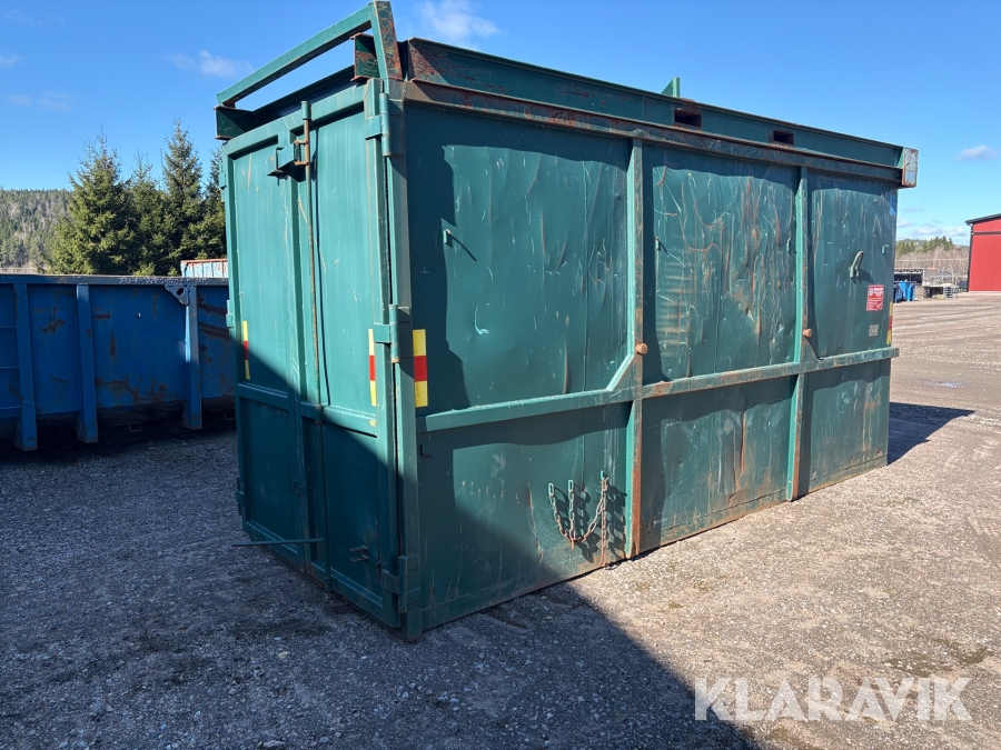 Liftdumpercontainer BFAB LD 21 5 Ö dörr med avtagbart tak.