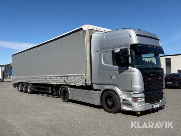Nybesiktigad Lastbilsekipage Scania R410 streamline med smithz trailer