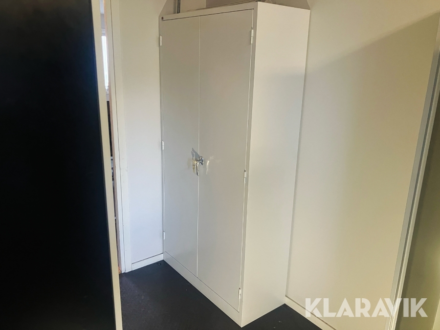 Förvaringsskåp/lagerförvaring i vit stålplåt AJ-produkter STYLE